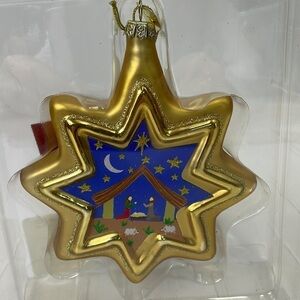 St Jude glass Christmas ornament